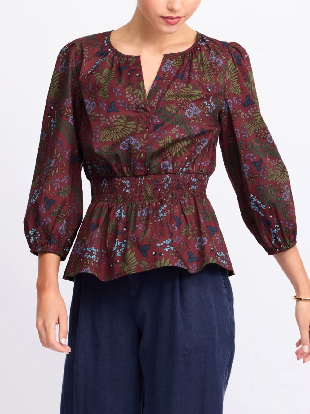 StitchFix Naeema Peplum Blouse Size Medium